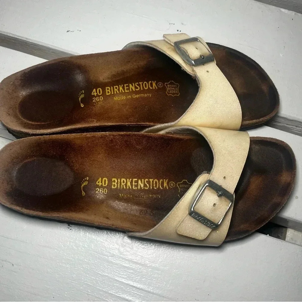 Birkenstock Madrid womens white slide sandals size 9 - Picture 9 of 10